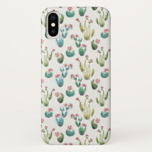 Capa Para iPhone X Teste padrão cor-de-rosa de etapa da flor do
