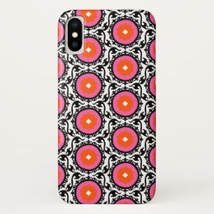 Capa Para iPhone X Teste padrão cor-de-rosa de Suzani