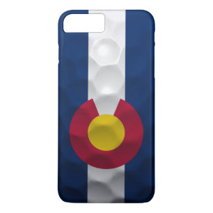 Capa iPhone 8 Plus/7 Plus Teste padrão da bola de golfe da bandeira de