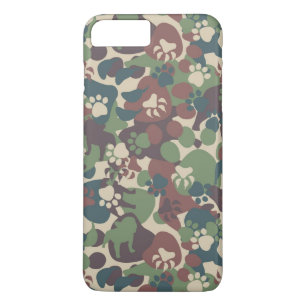 Capa iPhone 8 Plus/7 Plus Teste padrão da camuflagem do cão