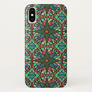 Capa Para iPhone X Teste padrão da edredão do compasso do navegador