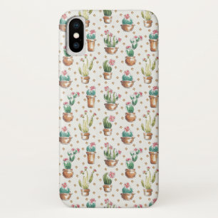 Capa Para iPhone X Teste padrão da flor de etapa   da flor do deserto
