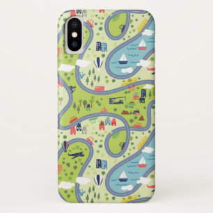 Capa Para iPhone Da Case-Mate Teste padrão da paisagem de Roadtrip dos miúdos