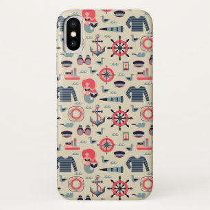 Capa Para iPhone X Teste padrão da vida marinha