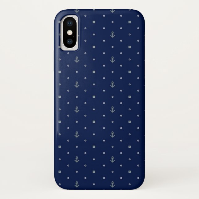 Capa Para iPhone, Case-Mate Teste padrão de bolinhas da âncora (Verso)