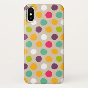 Capa Para iPhone X Teste padrão de bolinhas desenhado mão