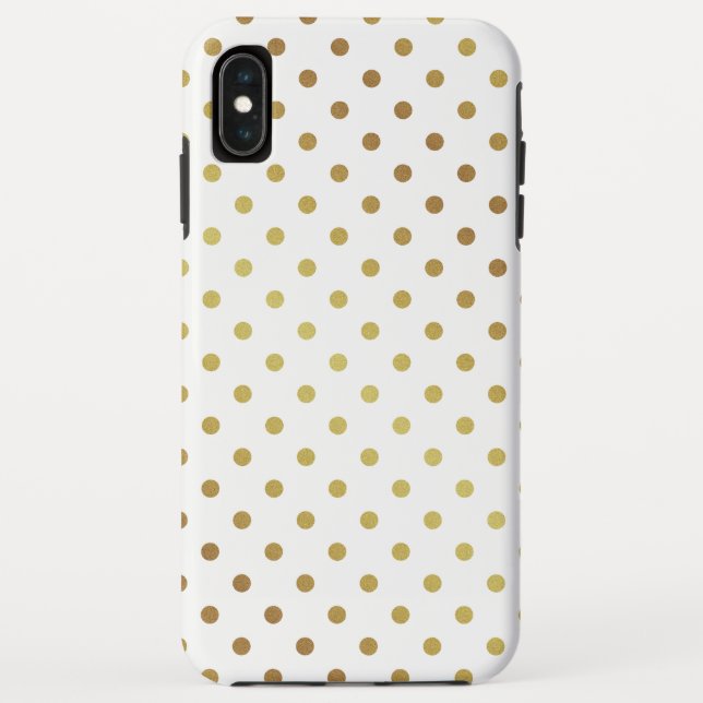 Capa Para iPhone, Case-Mate Teste padrão de bolinhas Dourado elegante do (Verso)