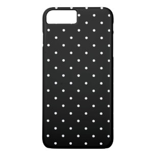 Capa iPhone 8 Plus/7 Plus Teste padrão de bolinhas pequeno preto e branco