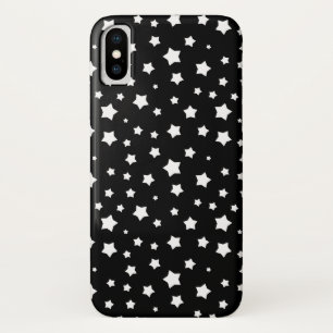 Capa Para iPhone X Teste padrão de estrelas preto e branco