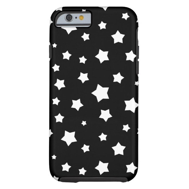 Capa Para iPhone, Case-Mate Teste padrão de estrelas preto e branco (Verso)