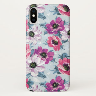 Capa Para iPhone Da Case-Mate Teste padrão de flores da cor da elegância no az