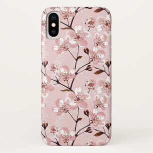 Capa Para iPhone X Teste padrão de flores da flor de cerejeira