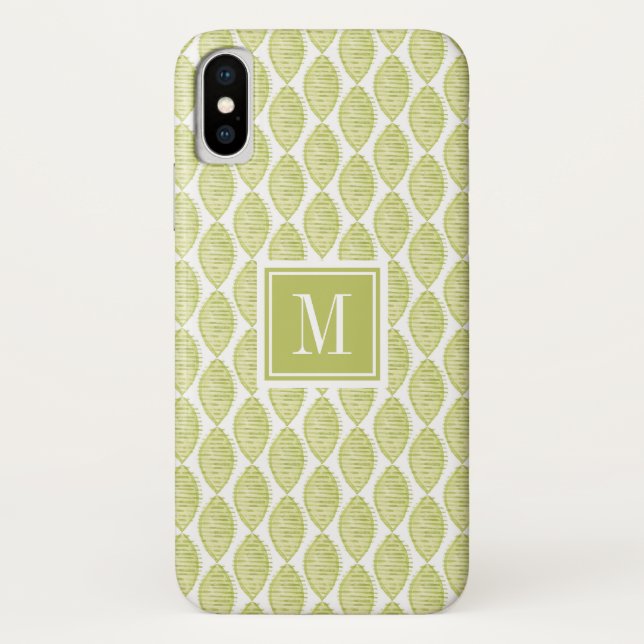 Capa Para iPhone, Case-Mate Teste padrão de flores do monograma | Hygge (Verso)