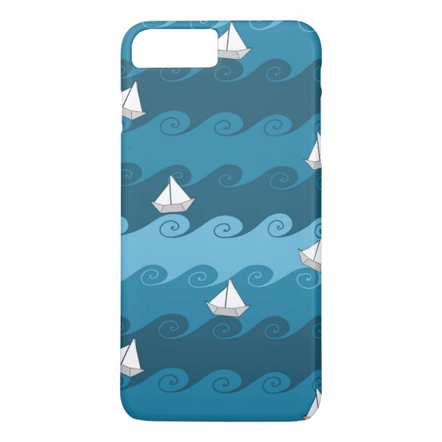 Capa Para iPhone, Case-Mate Teste padrão de papel dos barcos (Verso)