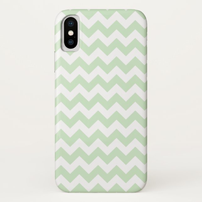 Capa Para iPhone, Case-Mate Teste padrão de ziguezague verde da hortelã (Verso)