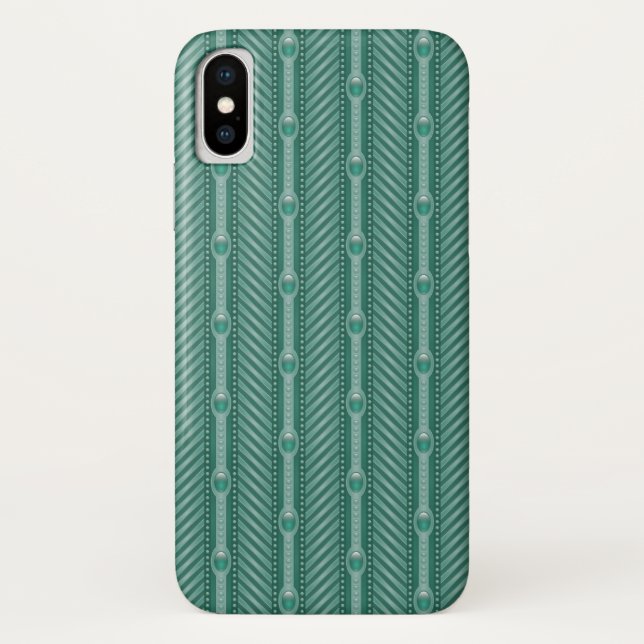 Capa Para iPhone, Case-Mate Teste padrão decorativo da cerceta (Verso)