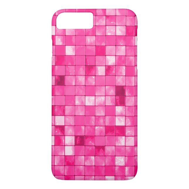 Capa Para iPhone, Case-Mate Teste padrão decorativo geométrico fúcsia feminino (Verso)