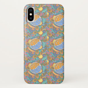 Capa Para iPhone X Teste padrão do cavaleiro do surf