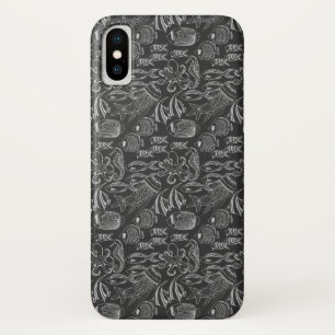 Capa Para iPhone X Teste padrão do Mar Negro