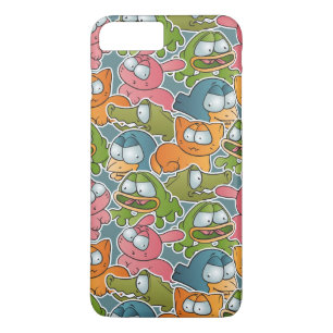 Capa iPhone 8 Plus/7 Plus Teste padrão do vintage com animais dos desenhos
