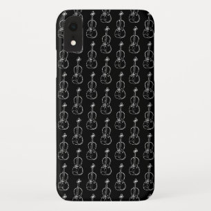 Capa Para iPhone Da Case-Mate Teste padrão do violino - preto e branco