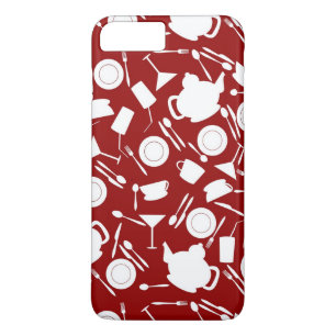 Capa iPhone 8 Plus/7 Plus Teste padrão dos elementos da cozinha