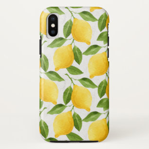 Capa Para iPhone Da Case-Mate Teste padrão dos limões da aguarela