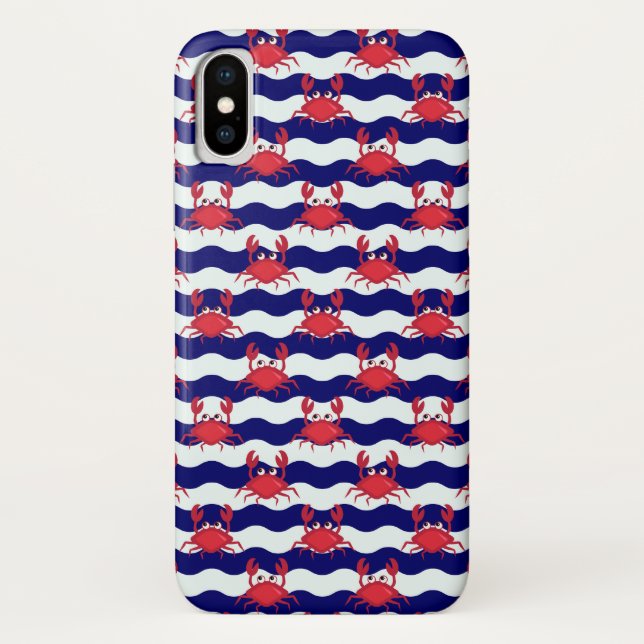 Capa Para iPhone, Case-Mate Teste padrão feliz dos caranguejos (Verso)