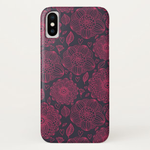 Capa Para iPhone X Teste padrão floral 9