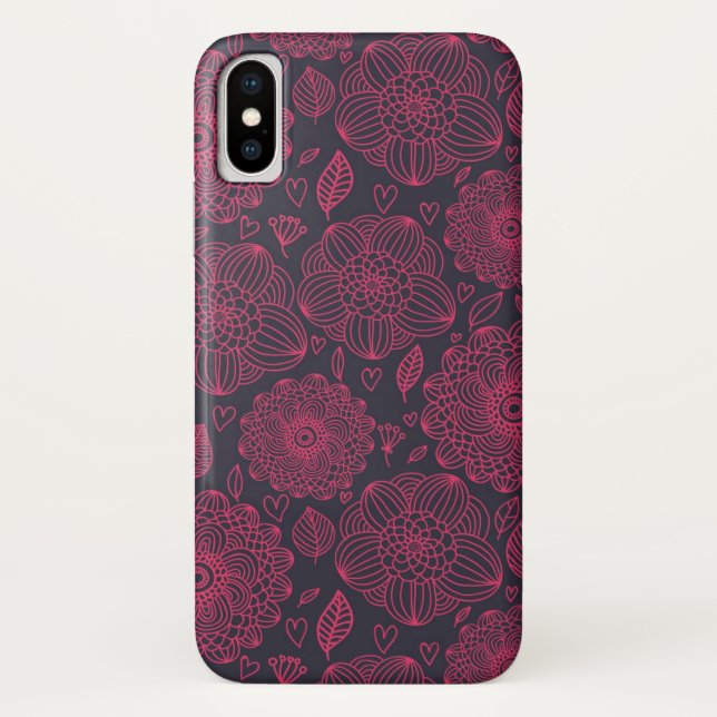 Capa Para iPhone, Case-Mate Teste padrão floral 9 (Verso)