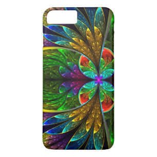 Capa iPhone 8 Plus/7 Plus Teste padrão floral abstrato do vitral