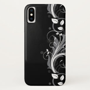 Capa Para iPhone Da Case-Mate Teste padrão floral cinzento no preto