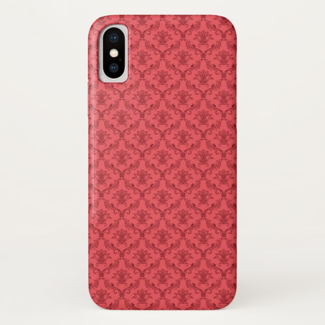 Capa Para iPhone, Case-Mate Teste padrão floral do damasco (Verso)