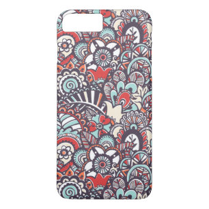 Capa iPhone 8 Plus/7 Plus Teste padrão floral do Doodle de Paisley