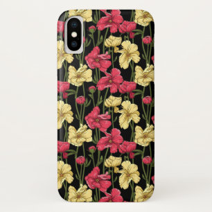 Capa Para iPhone X Teste padrão floral elegante 2