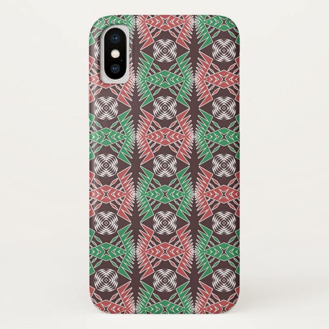 Capa Para iPhone, Case-Mate teste padrão geométrico listrado africano étnico (Verso)