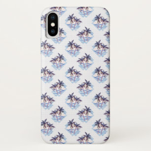 Capa Para iPhone Da Case-Mate Teste padrão geométrico roxo da palmeira da