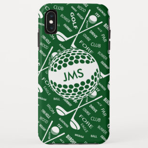 Capa Para iPhone Da Case-Mate Teste padrão Monogrammed para o jogador de golfe