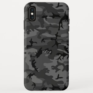 Capa Para iPhone XS Max Teste padrão preto de Camo