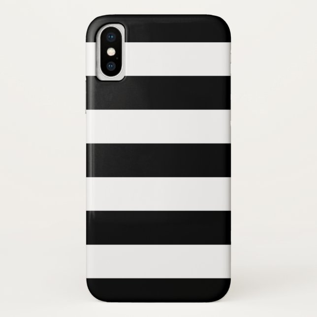 Capa Para iPhone, Case-Mate Teste padrão preto e branco das listras (Verso)