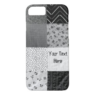 Capa Para iPhone Da Case-Mate teste padrão preto e branco do tecido dos retalhos