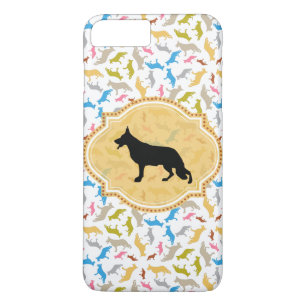 Capa iPhone 8 Plus/7 Plus Teste padrão Primavera do cão de pastor