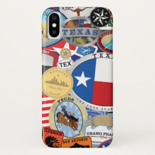 Capa Para iPhone Da Case-Mate Teste padrão retro da etiqueta de Texas do vintage