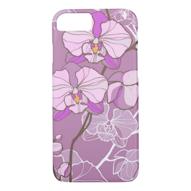 Capa Para iPhone, Case-Mate Teste padrão roxo da orquídea (Verso)