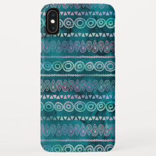 Capa Para iPhone Da Case-Mate Teste padrão tirado de Boho do verde da cerceta