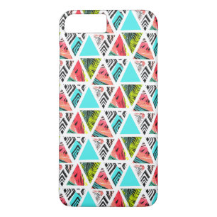 Capa iPhone 8 Plus/7 Plus Teste padrão tropical abstrato colorido