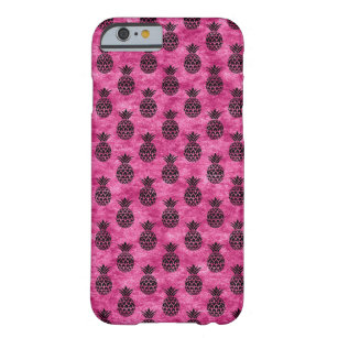 Capa Barely There Para iPhone 6 Teste padrão tropical do verão do abacaxi do rosa