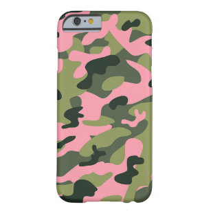 Capa Barely There Para iPhone 6 Teste padrão verde cor-de-rosa da camuflagem de