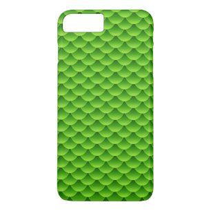 Capa iPhone 8 Plus/7 Plus Teste padrão verde pequeno da escala de peixes