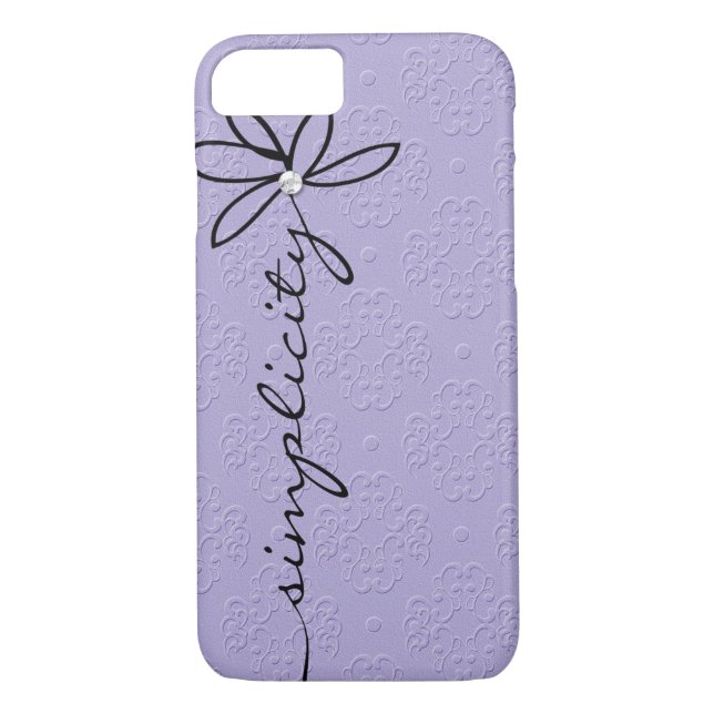 Capa Para iPhone, Case-Mate texto de simplicidade de palavras em design roxo g (Verso)